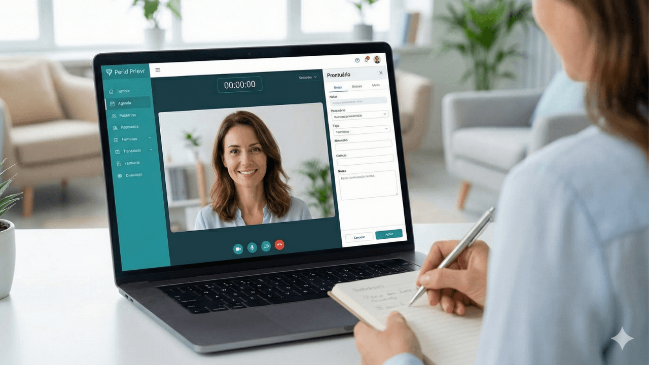 PortalPsiquê exibindo rotina clínica centralizada